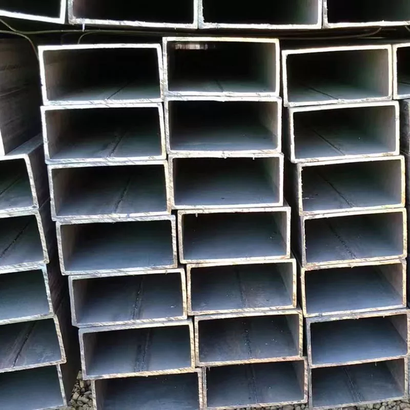 벽이 얇은 검정색 직사각형 튜브